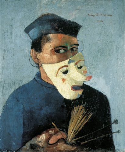 Autoportrait avec masque, Felix Nussbaum. 1928