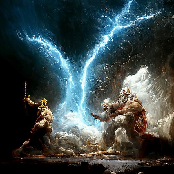 god of mythology illustration by rinda ratuliu