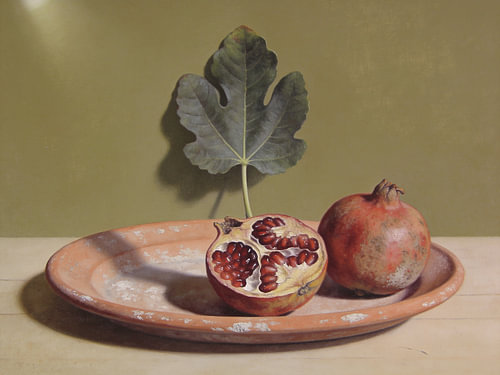 Pomegranate Beneath a Fig Leaf
