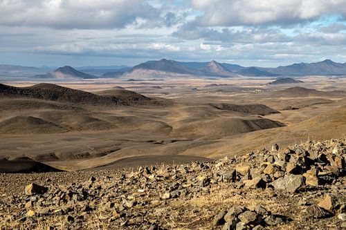 Uitzicht over Möðrudalur in Noord IJsland