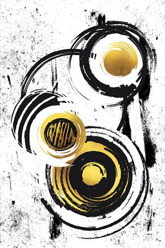 Abstracte schildering nr. 34 | goud