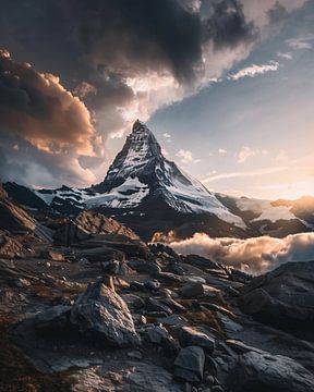 Bergpanorama: Alpine hooglanden in pracht van fernlichtsicht