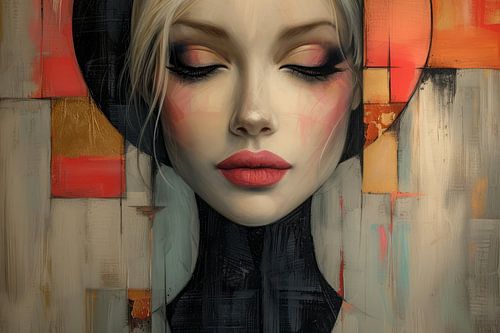 Modern en abstract portret