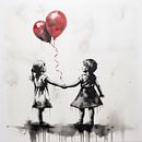 2 girls with balloons by TheXclusive Art thumbnail