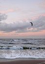 Kitesurfing, the beach, the sea and a beautiful pastel-colored sunset by Yvette Baur thumbnail