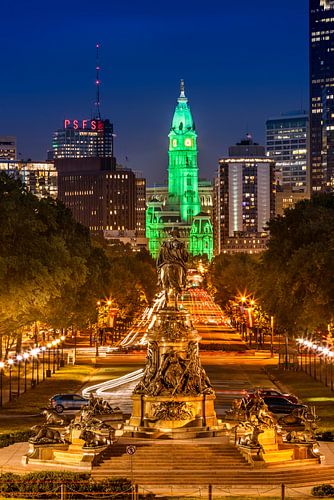 Superbe impression de Philadelphie le soir