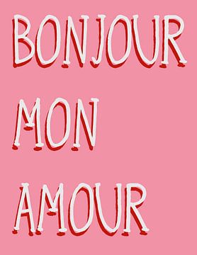 Bonjour mon amour | Typografie Franse tekst van Romy Smit