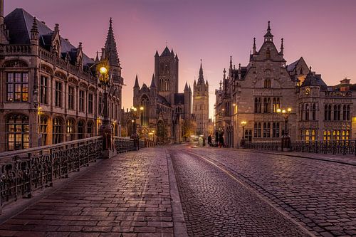 Ghent in the morning: St Michael's Bridge