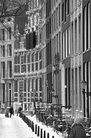 On the sled across the Herengracht in Amsterdam