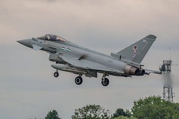 Doorstart Eurofighter Typhoon van de Royal Air Force.