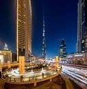 Burj Khalifa en Dubai Mall lighttrails van Rene Siebring thumbnail