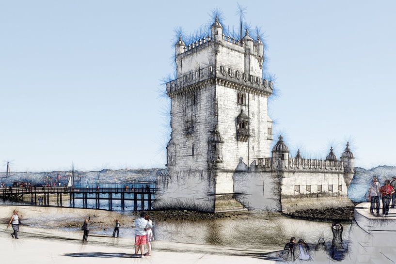 De Torre de Belém in Lissabon van Berthold Werner