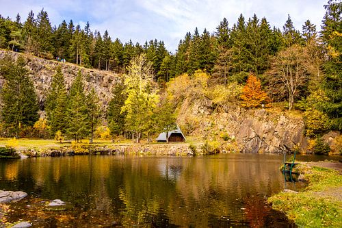 Herfstwandeling door de Spittergrund bij Tambach-Dietharz naar de waterval