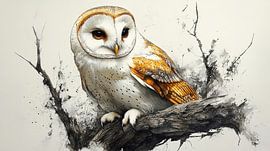 Eule - Steinkauz von Gelissen Artworks