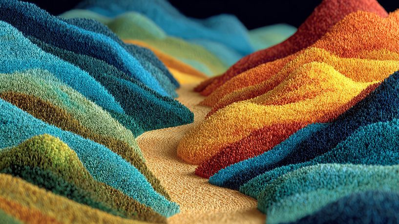picturesque abstract colourful landscape by Egon Zitter