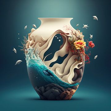 Vase d'art créatif sur Natasja Haandrikman