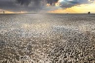 Wattenmeer bei Ebbe mit aufkommendem Sturm. von Brian Morgan Miniaturansicht