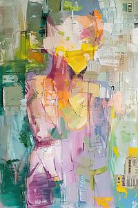 Frau mit Farben