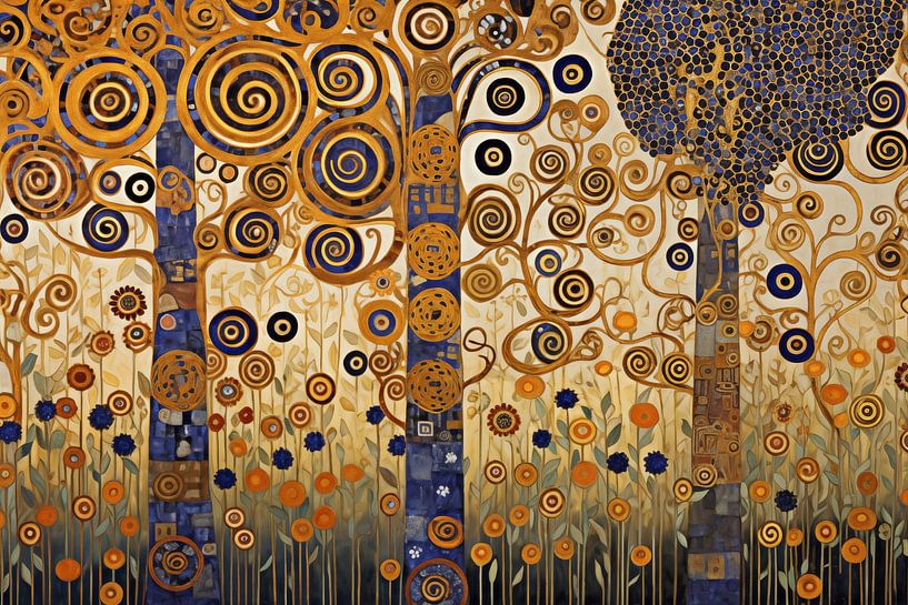 Spiral Trees and Flowers by Whale & Sons