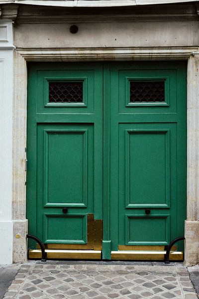 A Green with Gold Door | Paris | France Travel Photography by Dohi Media
