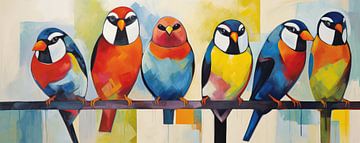 Colourful Bird Art | Colourful Birds by Eye catching paintings