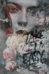 Optimisme - Collage urbain - Rose - The Street Art Collage Collection sur MadameRuiz