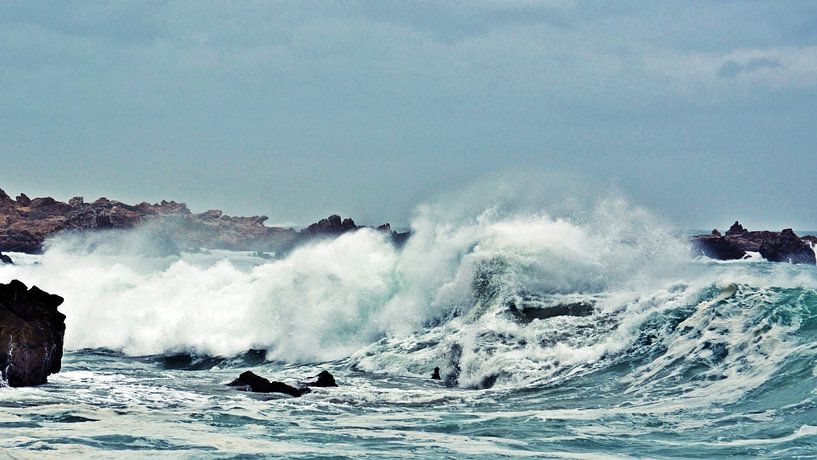 stormy seas and high waves by Werner Lehmann