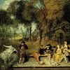 Antoine Watteau - Pleasures of Love van 1000 Schilderijen