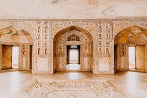 Schöner Marmor im Agra Fort in Indien