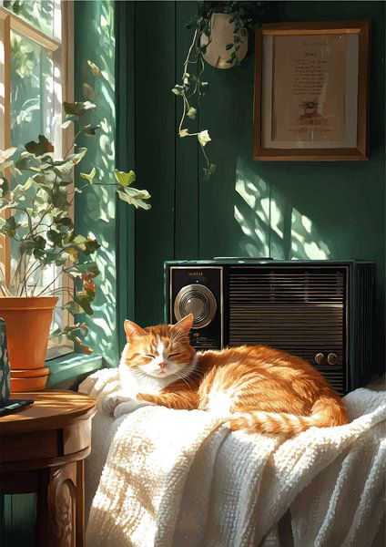 Cat Nap Time by R Pevitanada