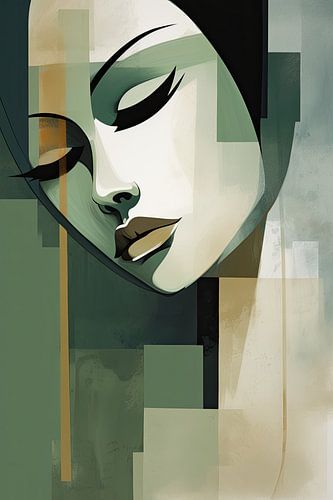 Abstract vrouwengezicht