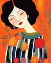 Colourful and playful illustration in bright colours, portrait by Carla Van Iersel thumbnail