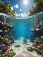 schöne Aussicht auf den Strand