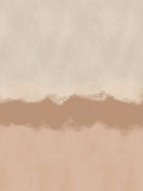Peinture abstraite, beige et terre cuite sur Dina Dankers