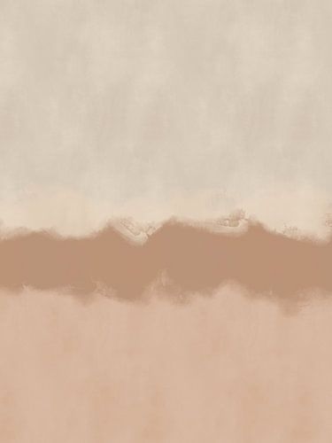 Peinture abstraite, beige et terre cuite