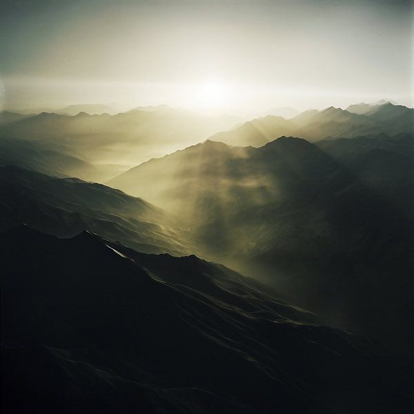 In den Bergen von fernlichtsicht