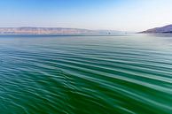 Close-up van het helder water in de zee van Tiberias (zee van Galilea ) in Israël von Rita Phessas Miniaturansicht