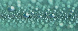 Turquoise abstractie: Reflectie van waterdruppels