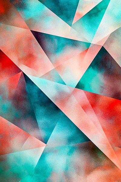 Abstract geometric design colourful by Art & Soul Creations