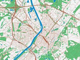 Carte de Venlo dans le style Urban Ivory sur De Kaartenwinkel