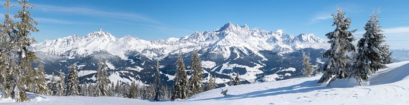 Bergpanorama "Dachstein in de Winter" van Coen Weesjes