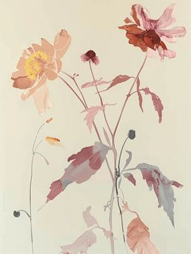 Feldblumen in Pastellfarben von Japandi Art Studio