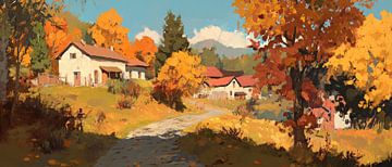 Idyllic autumn landscape by Poster Art Shop