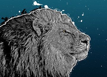 Art du lion #lion #animaux sur JBJart Justyna Jaszke