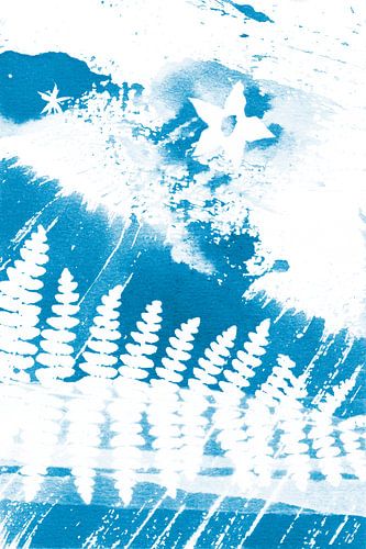 Abstracte blauwe varens