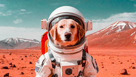 Hund Auf den Mars