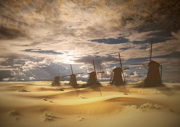 Le paysage néerlandais dans le futur. sur Dray van Beeck