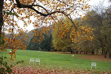 Luitpoldpark in Bad Kissingen im Herbst