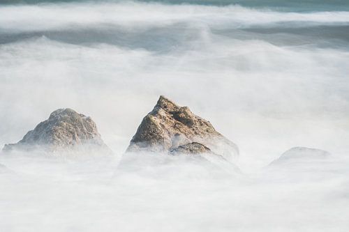 In de mist van de zee
