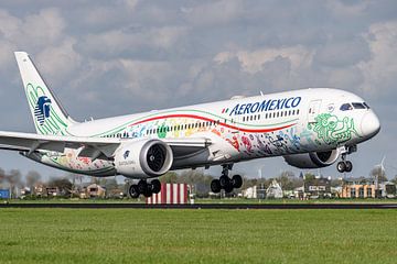 Boeing 787 von Aeromexico in "Quetzalcóatl" Lackierung. von Jaap van den Berg